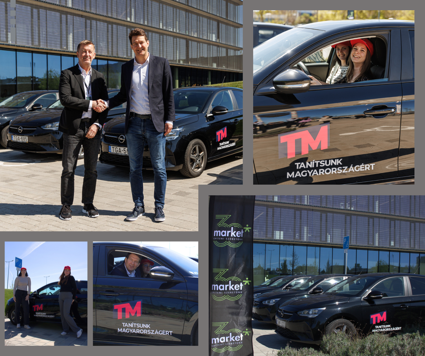 Több mentor, több mobilitás: Négy autóval támogatja a Market Építő Zrt. a Tanítsunk Magyarországért! Program mentorait 