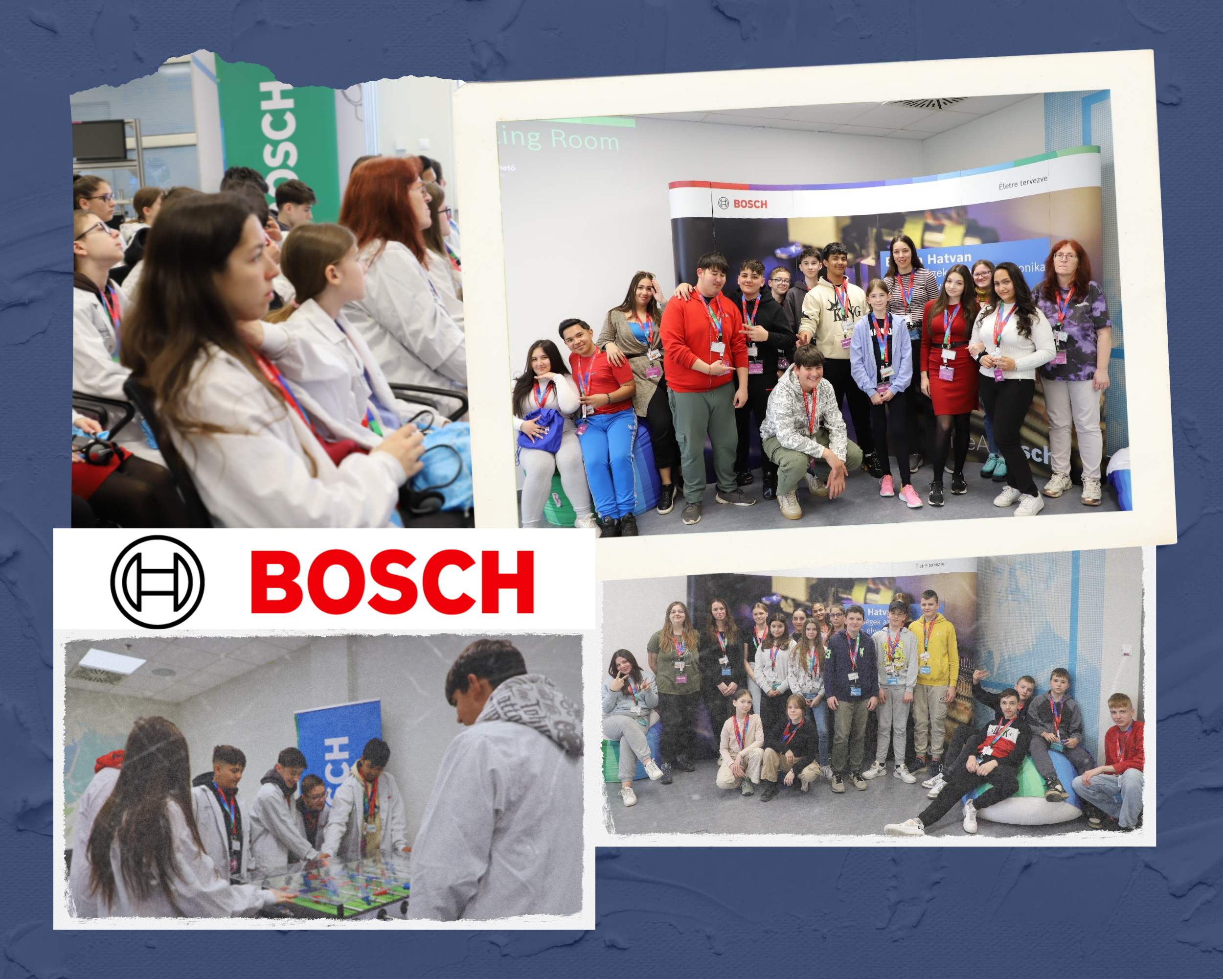 Jó hangulatú látogatás a Bosch gyárépületében 